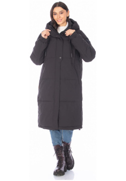 Пуховик FREE COVER Черный  70672 (52 3xl) Зимняя женская куртка фирмы