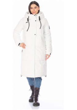 Пуховик FREE COVER Белый  70672 (44 m) Зимняя женская куртка фирмы