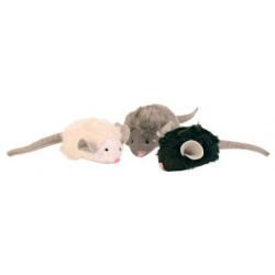 Мягкая игрушка для кошек Trixie Мягкие мышки с микрочипом  6 5 см