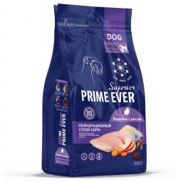 Сухой корм для собак средних и крупных пород Prime Ever Superior Adult Medium & Maxi Индейка с рисом 0 9 кг 
