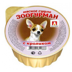 Влажный корм для собак Зоогурман Мясное суфле с кроликом 0 1 кг 