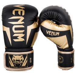 Перчатки боксерские Elite Black/Gold  10 унций Venum PSyes 1392 126 10oz