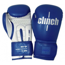 Перчатки боксерские Fight 2 0 сине белые  12 унций Clinch C137