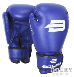 Боксерские перчатки BoyBo Basic Blue  14 OZ изготовлены из