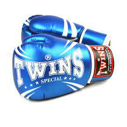 Боксерские перчатки FBGVS TW6 Metallic Blue  10 OZ Twins Special