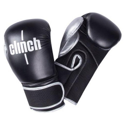 Перчатки боксерские Aero черно серебристые  14 унций Clinch C135