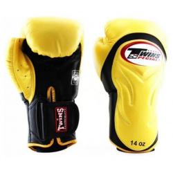 Перчатки боксерские Twins BGVL 6 Black/Yellow  12 унций Special