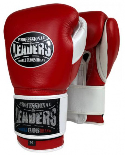 Перчатки боксерские LEADERS LeadSeries 2 RD/WH  12 oz LS3S2
