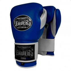 Перчатки боксерские LEADERS LeadSeries 2 BL/WH  14 oz LS3S2