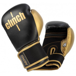 Перчатки боксерские Aero 2 0 черно золотые  10 унций Clinch C136