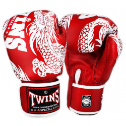 Боксерские перчатки TWINS FBGV 49 New Dragon Red White  12 OZ Special redwhite