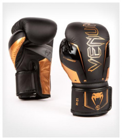 Боксерские перчатки Elite Evo Black/Bronze  12 OZ Venum 04260 137 12oz