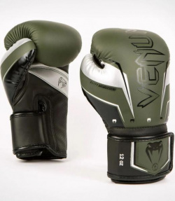 Боксерские перчатки Elite Evo Khaki/Silver  14 OZ Venum 04260 578 14oz