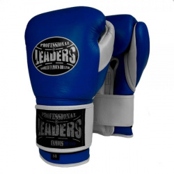 Перчатки боксерские LEADERS LeadSeries 2 BL/WH  12 oz LS3S2