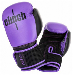 Перчатки боксерские Aero 2 0 фиолетово черные  10 унций Clinch C136