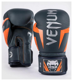 Перчатки боксерские Elite Navy/Silver/Orange  16 унций Venum PSyes
