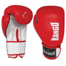 Перчатки боксерские Kango BMK 004 Red/White PU  10 унций