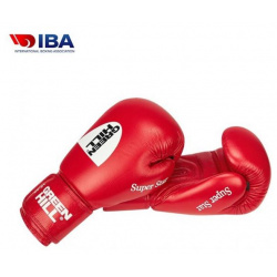 BGS 1213IBA Боксерские перчатки Super Star одобренные IBA красные  12oz Green Hill
