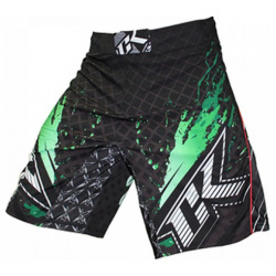 Шорты ММА Stained S2 Shorts  Black/Green Contract Killer Яркие и стильные