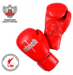 Перчатки боксерские Olimp Plus красные  10 унций Clinch C155
