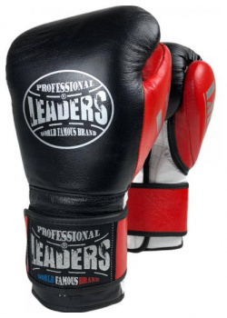 Перчатки боксерские LEADERS LiteSeries BK/RD  14 oz LS2LT