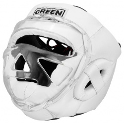 Боксерский шлем safe на шнуровке  Белый Green Hill HGS 4023S