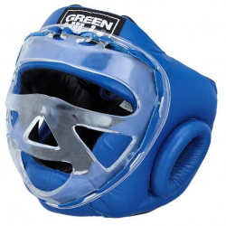 Боксерский шлем safe на шнуровке  Синий Green Hill HGS 4023S