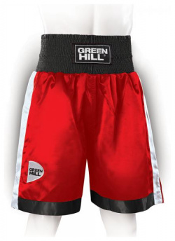 Профессиональные боксерские шорты piper  красный/черный/белый Green Hill BSP 3775