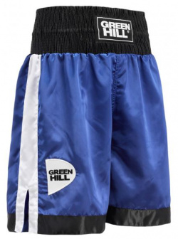 Профессиональные боксерские шорты piper  синий/черный/белый Green Hill BSP 3775 П