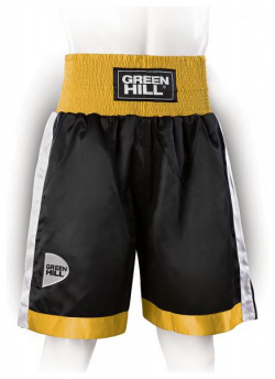 Профессиональные боксерские шорты piper  черный/золотистый/белый Green Hill BSP 3775