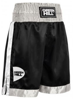 Профессиональные боксерские шорты piper  черный/серый/белый Green Hill BSP 3775