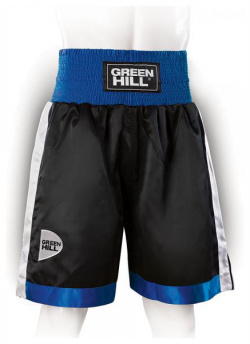 Профессиональные боксерские шорты piper  черный/синий/белый Green Hill BSP 3775 П