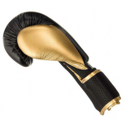 Перчатки боксерские Aero черно золотые  8 унций Clinch C135