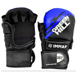 Перчатки MMA  IMMAF черно синие Green Hill MMI 602