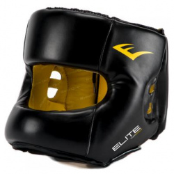 Боксерский шлем с бампером Elite PU  Черный Everlast P000012 BK