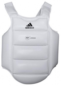 Защита корпуса детская Body Protector WKF белая c черным логотипом Adidas adiPKID