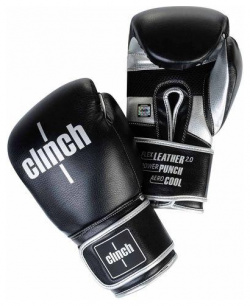 Перчатки боксерские Punch 2 0 черно серебристые  10 унций Clinch C141