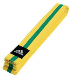Пояс для единоборств Striped Belt желто зеленый Adidas adiTB02