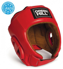 Кикбоксерский шлем BEST WAKO Approved красный Green Hill HGB 4016w