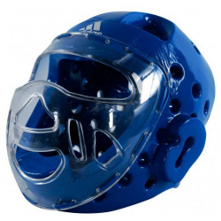 Шлем для тхэквондо с маской Head Guard Face Mask WT синий Adidas adiTHGM01