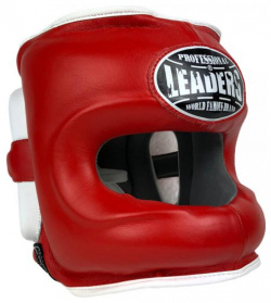 Шлем боксерский LEADERS LS RD/WH с бамперной защитой LS3SHGNB