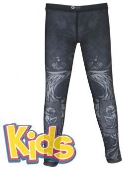 Детские компрессионные штаны Sport Black Herb Rusco 