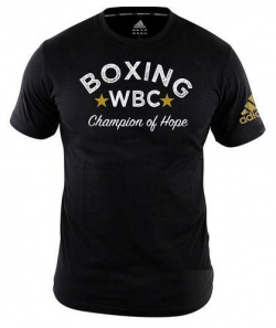 Футболка Boxing Tee WBC Champion Of Hope черная Adidas adiWBCTB01