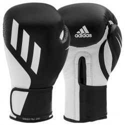 Перчатки боксерские Speed Tilt 250 черно белые  16 унций Adidas SPD250TG