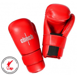 Перчатки полуконтакт Semi Contact Gloves Kick красные Clinch C524