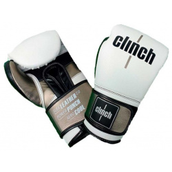 Перчатки боксерские Punch 2 0 бело черно бронзовые  10 унций Clinch C141