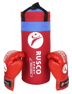 Набор Sport Red боксерский мешок + перчатки для начинающих  6 OZ Rusco