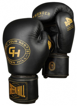 Боксерские перчатки THUNDER чёрный  16oz Green Hill THBGSP 00