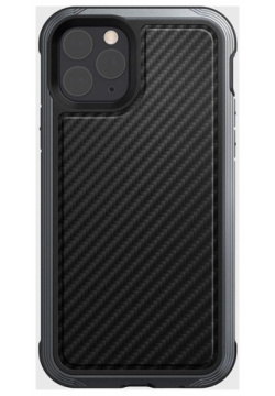 Чехол Raptic Lux для iPhone 12 mini Чёрный карбон 490207 (X Doria) Роскошный