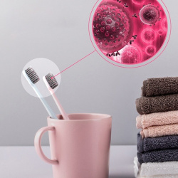 Умный держатель для зубных щеток с дезинфекцией Sothing UV Light Toothbrush Sterilizer Holder Розовый MUXIANG M01 